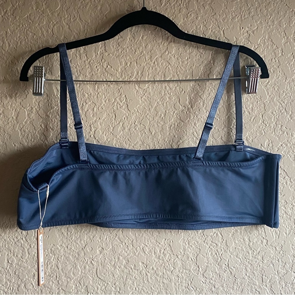 Skims Swim Micro Bandeau Bikini Top, Denim Wash, 3X - New - Picture 7 of 11